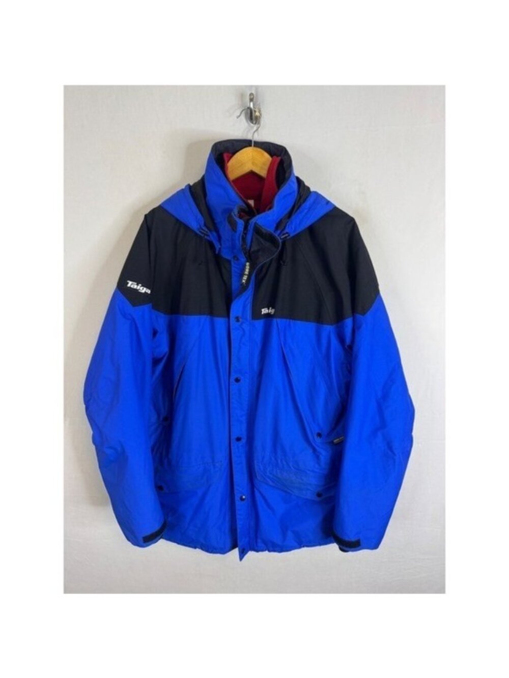 Vintage 90s Taiga Gore-Tex 3-1 Winter Jacket Blue Black Polartec Liner XL
